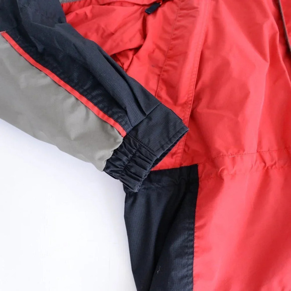 Columbia Vintage Fire Ridge Zip  Up Windbreaker Jacket ~Red and Black ~Xlarge - Picture 11 of 16